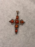 Sterling Amber Crucifix