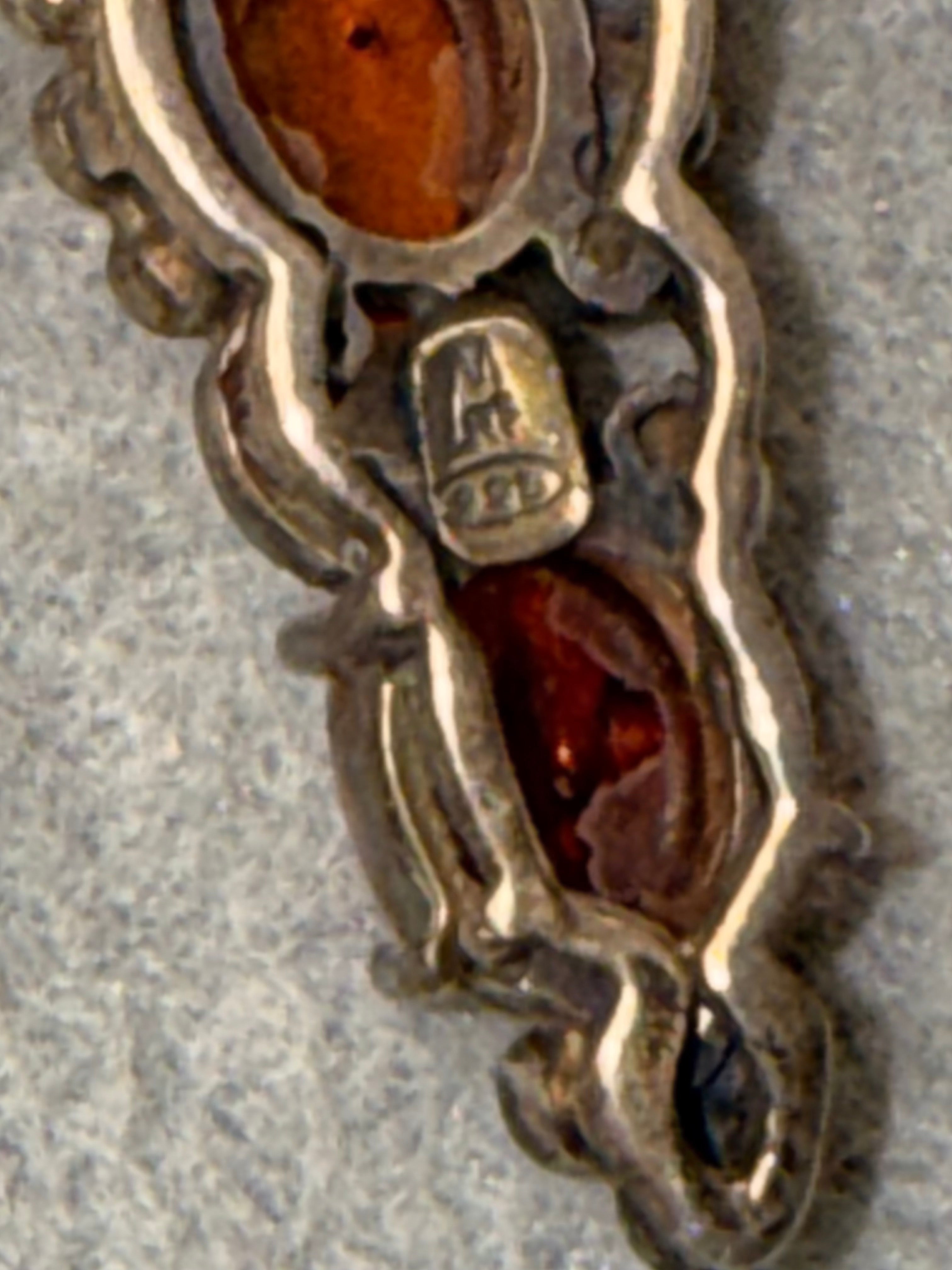 Sterling Amber Crucifix